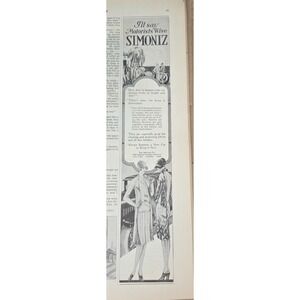 1927 Simoniz Motorists Wise Advertisement Art Deco Car Care Ad